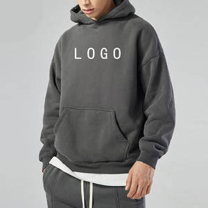 Vierge haute qualité polaire unisexe en vrac Streetwear sweats à capuche Polyester/coton français éponge hommes longueur régulière poids lourd hiver - Product Image 2