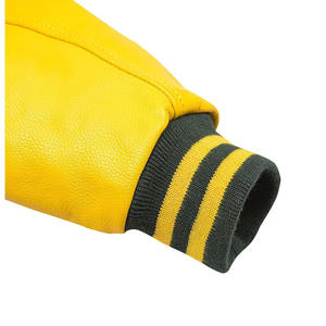 Chaqueta universitaria de lana para hombre OEM con tela de lona | Cuello de camisa personalizado Estilo Letterman de béisbol | Disponible en cualquier color y tamaño - Product Image 3