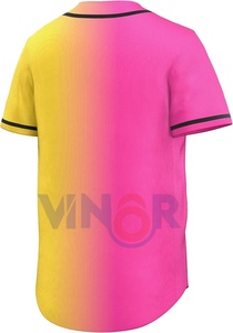 Camiseta de Béisbol con Dos Botones y Mangas Cortas para Hombre, Camisetas de Softbol Incluidas, Camiseta Deportiva de Equipo de Béisbol - Product Image 3