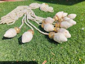 Sola bois Lotus guirlande perles pour mariages indiens événements tenture murale décor pour Pellikooturu Seemantham Diwali maison décorative - Product Image 3