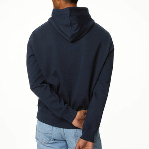 Sudadera con Capucha de Algodón Gris de Alta Calidad, con Logotipo Personalizado, Estilo Urbano para Hombre, con Bolsillo Tipo Canguro, Térmica, de Gran Tamaño - Product Image 3