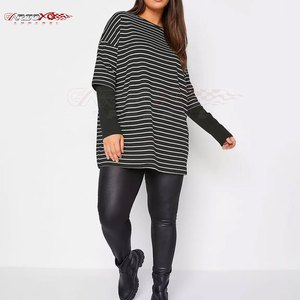 Camiseta informal de verano para mujer, camiseta de doble capa con tela ligera y dobladillo asimétrico, Camiseta corta de doble capa para mujer - Product Image 4