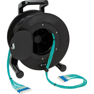 Xách tay có thể thu vào 12 lõi LC chế độ duy nhất sợi quang vá dây 1000ft bọc thép chiến thuật Reel cho PoE IP TCP mạng - Product Image 5