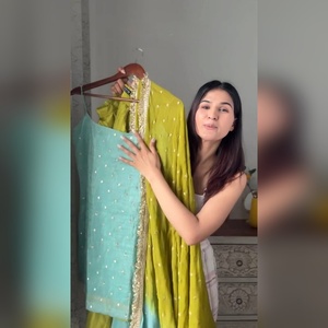 Precio al por mayor de salwar kameez, conjunto de 3 piezas de algodón 44 con bordado a mano, para proveedores textiles y tiendas, acabado premium - Product Image 5