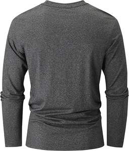 Chemise décontractée pour homme à manches longues, chemises légères pour la pêche, motif uni - Product Image 2