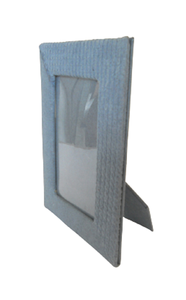 Wholesale Custom Eco-Friendly Handmade Recycled Denim Cotton Wood <b>Photo</b> <b>Frame</b> Sky Blue Color Acid Free Recyclable - Product Image 3