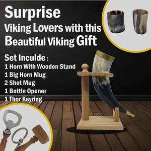 Unique Handmade Polished Animal Style Horn Mug Rustic Eco-Friendly Drinkware Durable Natural for Coffee Tea <b>Whisky</b> Outdoor Home - Product Image 3