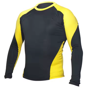 Compresión Hombres Rash Guard Plain MMA manga larga Rush Guard sublimación impresa rashguard Alta calidad OEM MMA rushguard - Product Image 3