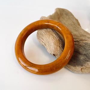 Bracelet en ambre de couleur brun vieilli, bracelet en ambre baltique, 56 mm, bijou classique pour femme, cadeau - Product Image 2