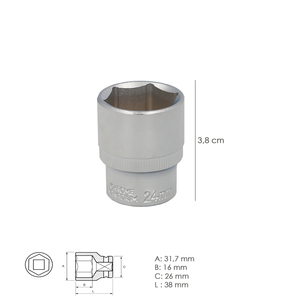 Chiave a Bussola Esagonale da 1/2 Pollice 24 mm - Product Image 2