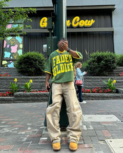 Venta al por mayor 100% algodón lavado camisetas de gran tamaño al por mayor de algodón vintage ácido lavado boxy gráfico camisetas de stock - Product Image 6