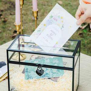 Square Clear Glass <b>Tissue</b> Box Cover -Dainty Cube <b>Tissue</b> Box Holder, Gorgeous <b>Gold</b> Facial <b>Tissue</b> Holder for Dresser Bathroom - Product Image 4