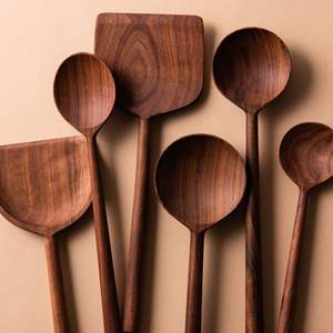 Utensilio de Madera de Acacia con Acabado Quemado, Superventas, Servidor de Ensaladas y Cuchara para Servir, para Cocina, Hoteles, Hogares y Restaurantes - Product Image 4