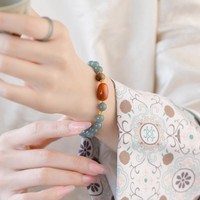 Gelang Minimalis Manik-manik Turquoise Brokat Biru Alami, Perhiasan Kristal Penyembuh Pelindung, Jimat Pelancong, Hadiah Unisex