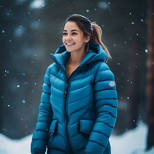 Chaqueta acolchada de invierno transpirable acolchada para mujer, abrigo de manga larga con capucha de punto, diseño Reversible ajustado para mujer - Product Image 6