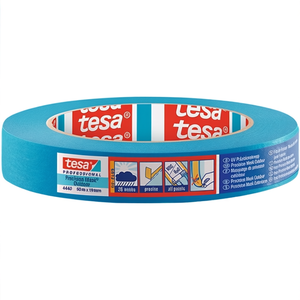 Precision for TESA Outdoor UV PLUS Smooth <b>Blue</b> Crepe <b>Paper</b> 4440 50m Length 19mm Width <b>Roll</b>-Pack Size 8 for Office Adhesive Tape - Product Image 3