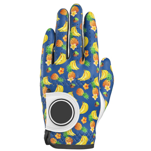 Recién llegado, guantes de Golf de alta calidad, material impreso, mano derecha izquierda, piel de oveja, tendencia superior, logotipo personalizado, guantes de Golf impresos - Product Image 1