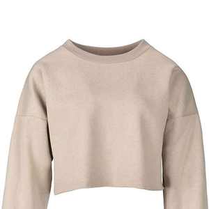 Últimos diseños de moda, sudaderas recortadas para mujer, logotipo personalizado, mangas completas de algodón, Top corto coreano, sudaderas deportivas para mujer - Product Image 5