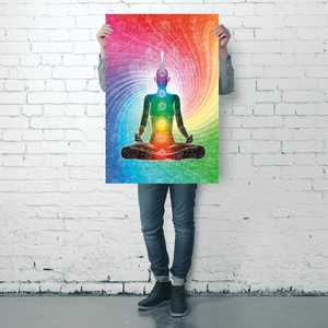 Affiche de méditation des sept chakras pour décoration murale - Product Image 4