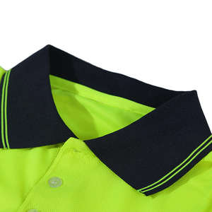 Hi Vis Reflective Polo <b>t</b>-<b>shirts</b> with Short Sleeve High Visibility Safety <b>T</b>-<b>Shirt</b> Featuring Customizable Logo with low price - Product Image 6