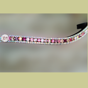 Banda de cuero para cejas de caballo Premium de alta calidad con toque decorativo de cristal ostentoso - Product Image 4