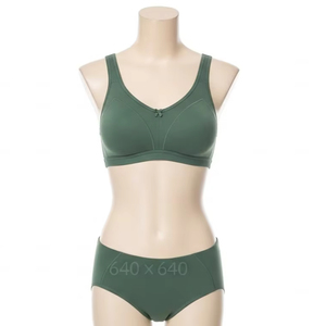 บราสวมใส่สบาย ระบายอากาศได้ดี ยืดหยุ่น น้ำหนักเบา เหมาะสำหรับใส่ทุกวัน สำหรับผู้ใหญ่ - บราแบบเรียบ สีพื้น ผลิตจากผ้าสแปนเด็กซ์และไนลอน ช่วยพยุงทรง ไซส์พลัส - Product Image 5