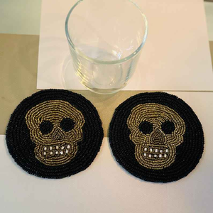 Posavasos Clásicos Hechos a Mano con Cuentas de Alta Calidad - Regalos Religiosos de Iglesia, Logotipo Personalizado, 4x4 Pulgadas, Revestimiento de Poliéster, Multiusos - Product Image 5