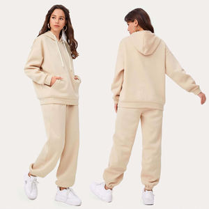 Pull à capuche surdimensionné pour femmes avec pantalon Sweat-shirt Joggers Loose Tracksuit Custom Design Women Fleece Tracksuit Jogging suit - Product Image 1