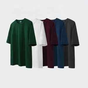 Camiseta en blanco de gran tamaño de algodón Costom 100% de alta calidad, camiseta de hombre con estampado pesado de 240 gramos a pedido - Product Image 2