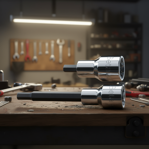 Chiavi a Bussola Esagonali Cromate da 1/2 Pollice con Inserti Lucidati - Product Image 3