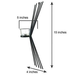 Black Metal Wall Sconce <b>Candle</b> <b>Holders</b> And Tealight for Home and Office Decor Wedding Party Events Decorative made india - Product Image 3