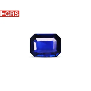 Saphir bleu royal naturel, pierre brute, 1,18 carat, gemme facettée, matériau synthétique, créé en laboratoire, traité thermiquement, tailles 6 mm à 10 mm - Product Image 1
