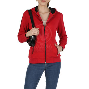 Sudaderas con Capucha para Mujer, Color Sólido, Personalizadas al por Mayor, Casuales de Invierno, con Logotipo Frontal, 100% Algodón, Transpirables y Ligeras - Product Image 2