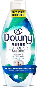 Downy Rinse, désodorisant pour linge, parfum coton frais, 48 fl oz, adoucissant et désodorisant pour le linge, compatible HE - Product Image 6