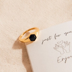 Anillo Sello Hexagonal de Alta Calidad 2025 para Hombre, Anillo de Declaración para el Dedo Meñique, Anillo Sello de Ónix Negro, Anillo Sello de Esmalte, Joyería Fina, Regalo para Él - Product Image 6