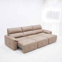 Italienisches Luxus-Wohnzimmermöbel: Ausziehbares Modulares Elektrisches Relaxsofa-Set, Stoff-Ecksofa-Bett