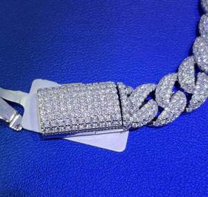 925 <b>Silver</b> Gold Men's Hip Hop Iced <b>Cross</b> Custom Cuban Link Moissanite Diamond <b>Bracelet</b> Luxury Party Gift Jewelry - Product Image 5