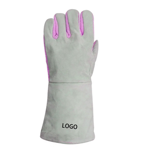 Robuste 14 pouces résistant à la chaleur vache fendu cuir gants de travail de soudage main sécurité travail Tig Mig gants de soudage pour soudeur - Product Image 4