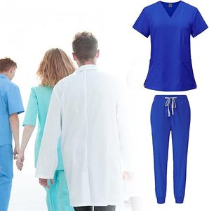 Top Sell Breathable Satin Hospital Uniforms Casual Medical <b>Scrubs</b> Women Custom Embroidery Stretch Short Sleeve <b>Nursing</b> <b>Scrub</b> - Product Image 2