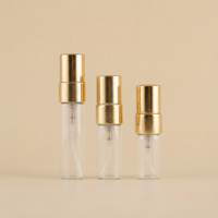 Flacon pulvérisateur de parfum miniature en verre transparent de 2 ml, 3 ml, 5 ml avec bouchon à vis, type stylo, avec impression sérigraphique, flacon atomiseur vide pour échantillon de test