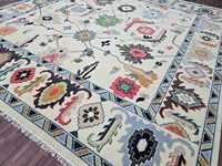 Tapis Oushak Antique tricoté à la main en haute laine 8x10 tapis rouge bleu pour salon espace de prière tailles traditionnelles 6x9 ensembles de tapis