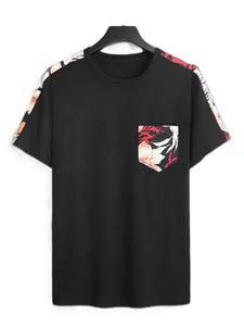 T-shirt pour homme en coton 100% respirant à séchage rapide, col rond avec motif, services OEM, vente en gros, personnalisable, 220 grammes - Product Image 6