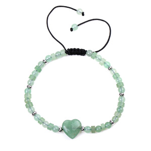 Bracelet unisexe ajustable à perles avec breloque cœur, multicolore, en acier inoxydable, style bohème tendance, cadeau de bijoux - Product Image 6