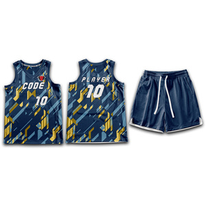 Conjunto de pantalones cortos de Jersey reversible con cuello en V personalizado, uniforme de baloncesto transpirable de malla de poliéster 100% de secado rápido - Product Image 6