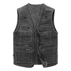 Chaleco Safari Vaquero Casual para Hombre, de Alta Calidad, Secado Rápido, Ecológico, Transpirable, Antiencogimiento, Antiarrugas, Cuello en V, Otoño - Product Image 1