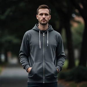 เสื้อฮู้ดผู้ชายผ้านิ่มทรงโอเวอร์ไซส์พอดีใส่โลโก้ได้ตามต้องการ - Product Image 3