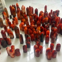 Tour de cristal de cornaline naturelle en gros, pierre de guérison polie, pointe de tour d'agate rouge pour cadeau et décoration