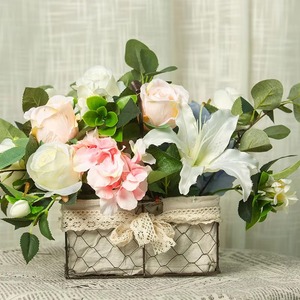 Lujoso diseño moderno Rectangular boda arreglo floral Festival cesta de flores nuevo diseño - Product Image 3