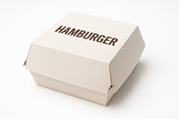 Boîte à hamburgers écologique imprimée sur mesure avec logo Solution de marque pour cafés, dîners et camions de nourriture (papier kraft)