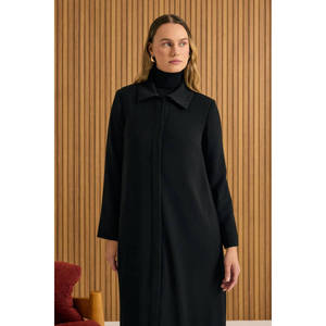 Manteau trench en cuir véritable pour femme, double boutonnage, décontracté, en laine, pour l'automne - Product Image 3